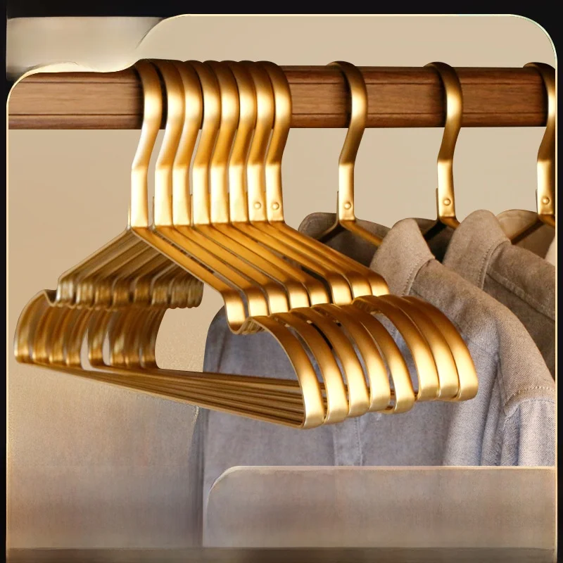 Percha de Ropa de Aleación de Aluminio Reforzada, Sin Dejar Marcas, Versión Mejorada, de Alta Gama, para Uso Doméstico, Percha para Secar Ropa de Lujo