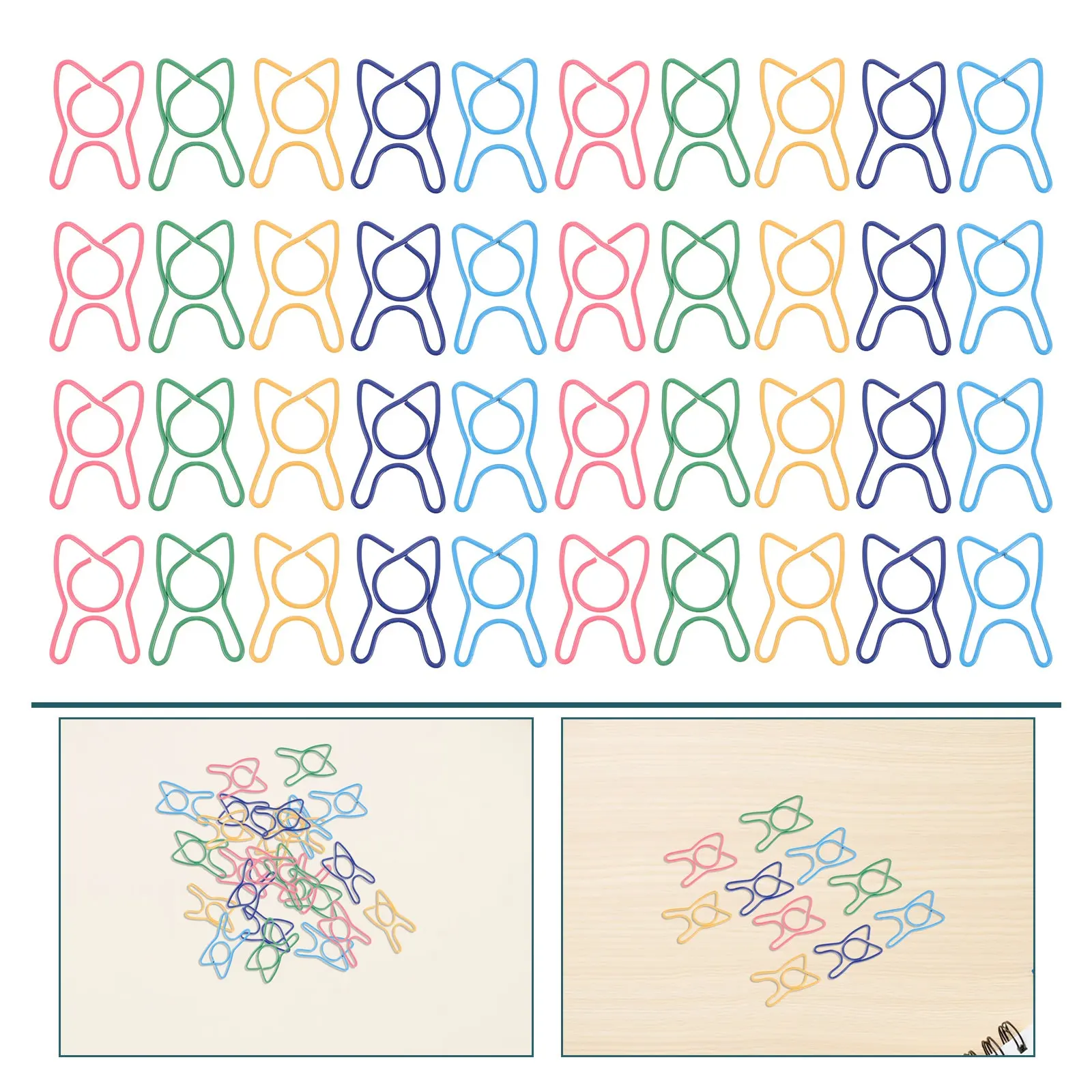 

100Pcs Colorful Tooth Paper Clips Decorative Assorted Small Binder Clips for School Office Scrapbooking Planner Organization