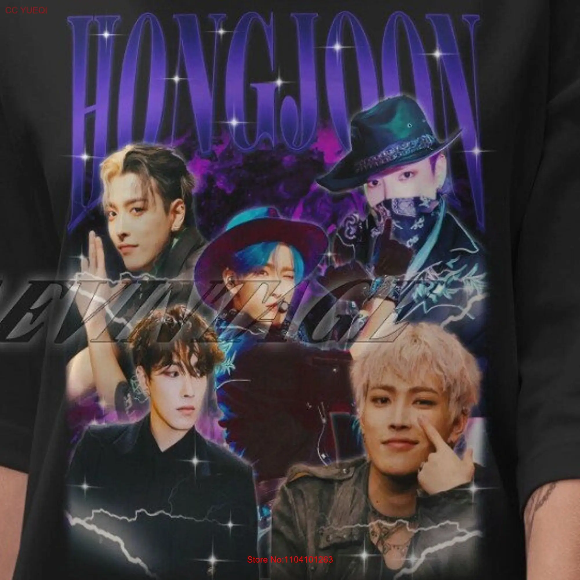 Limited Hongjoong Vintage T Shirt Ateez Retro 90s Fan Kpop For Her or Him long or short sleeves