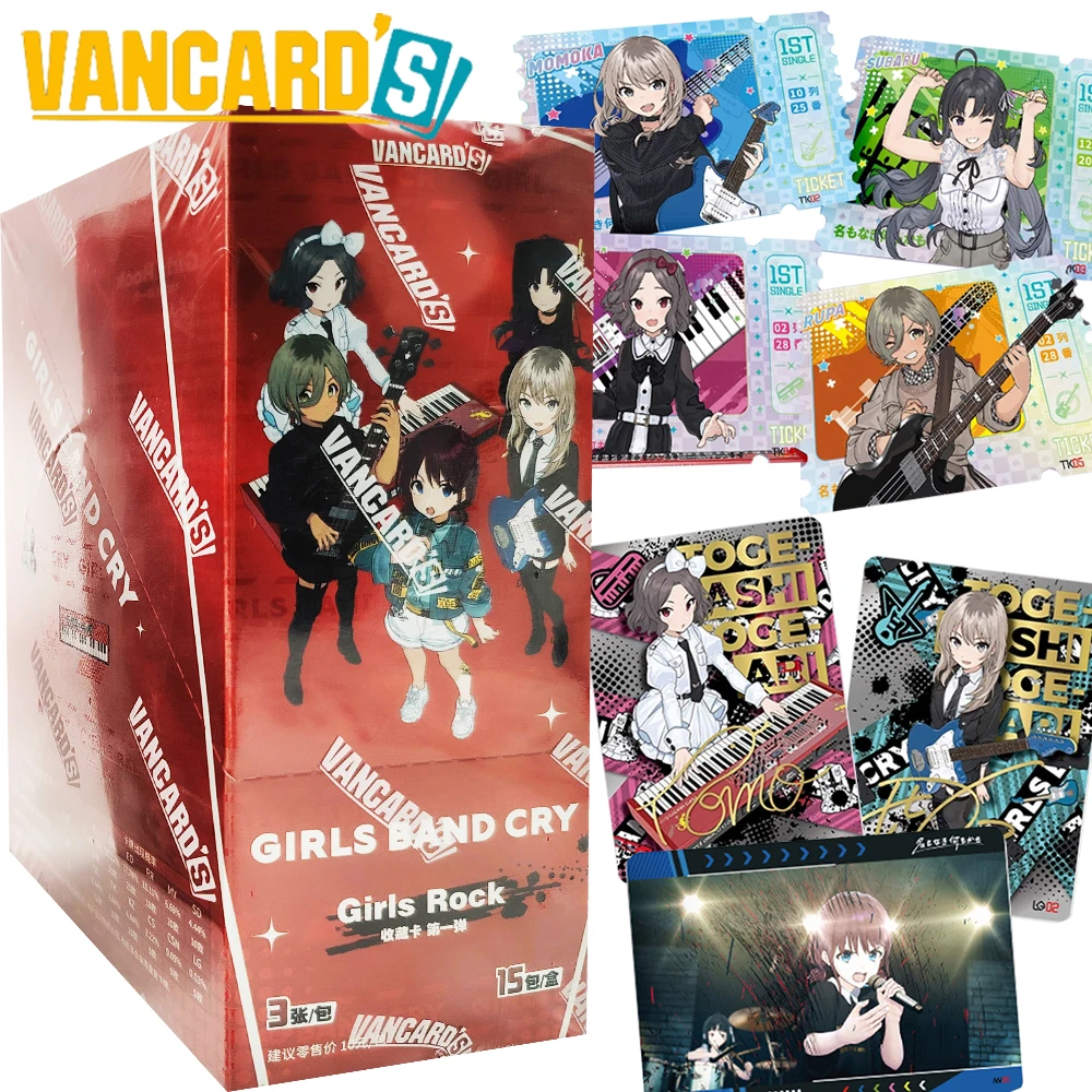 

Genuine VANCARD'S Girls Band Cry Collection Cards Anime ISERI NINA SUBARU AWA Music Live Special Commemorative Cards Toys Gifts