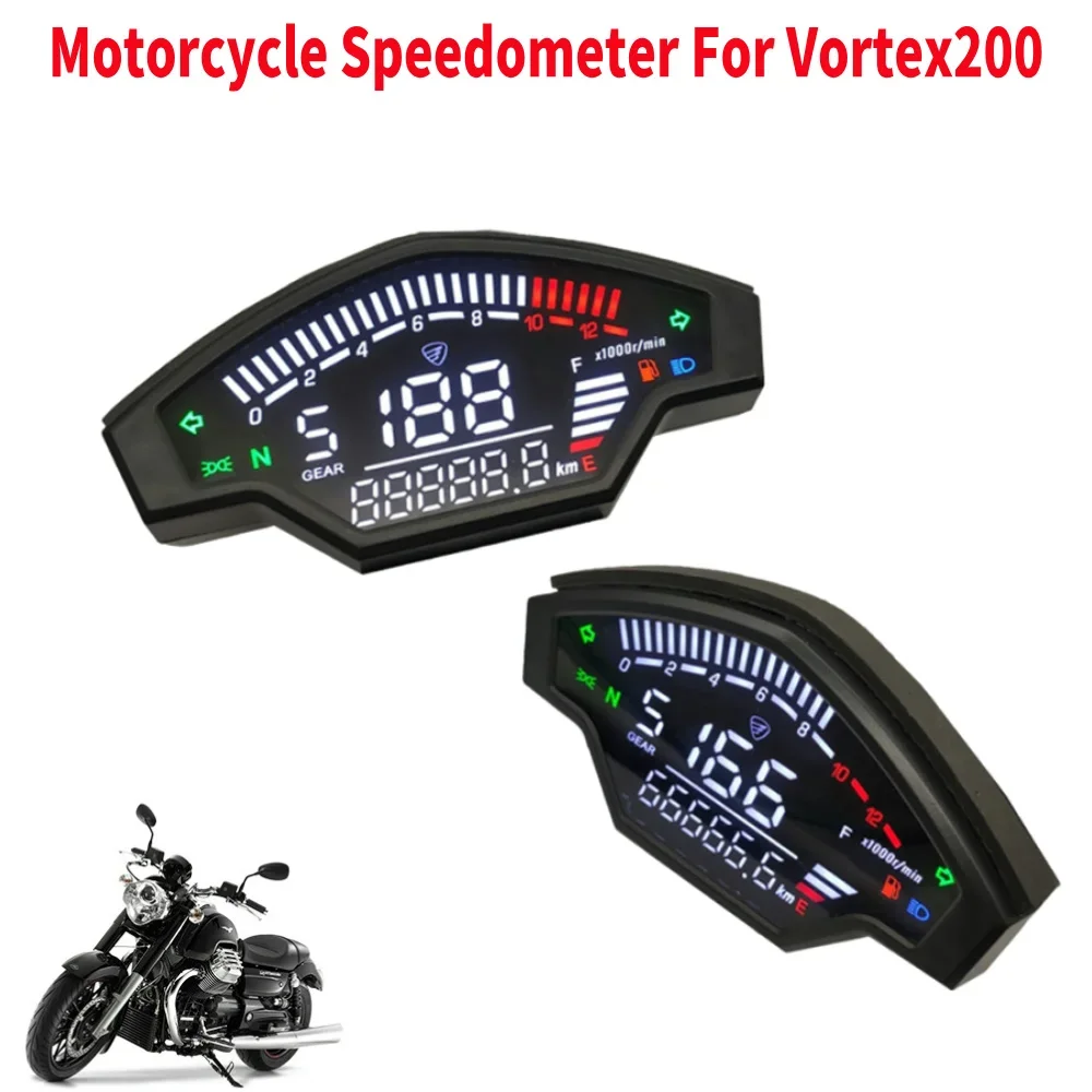 

For Vortex200 Motorcycle Instrument Speedometer LCD Display Electronic Tachometer Odometer with Counter Waterproof For KR200