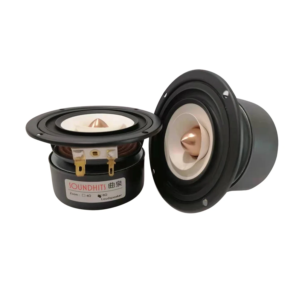Original Soundhits SQ-302R/SQ-305R 3\'\' Full Range Frequency Speaker Paper Cone Magnet Shielded 4ohm/15W Round