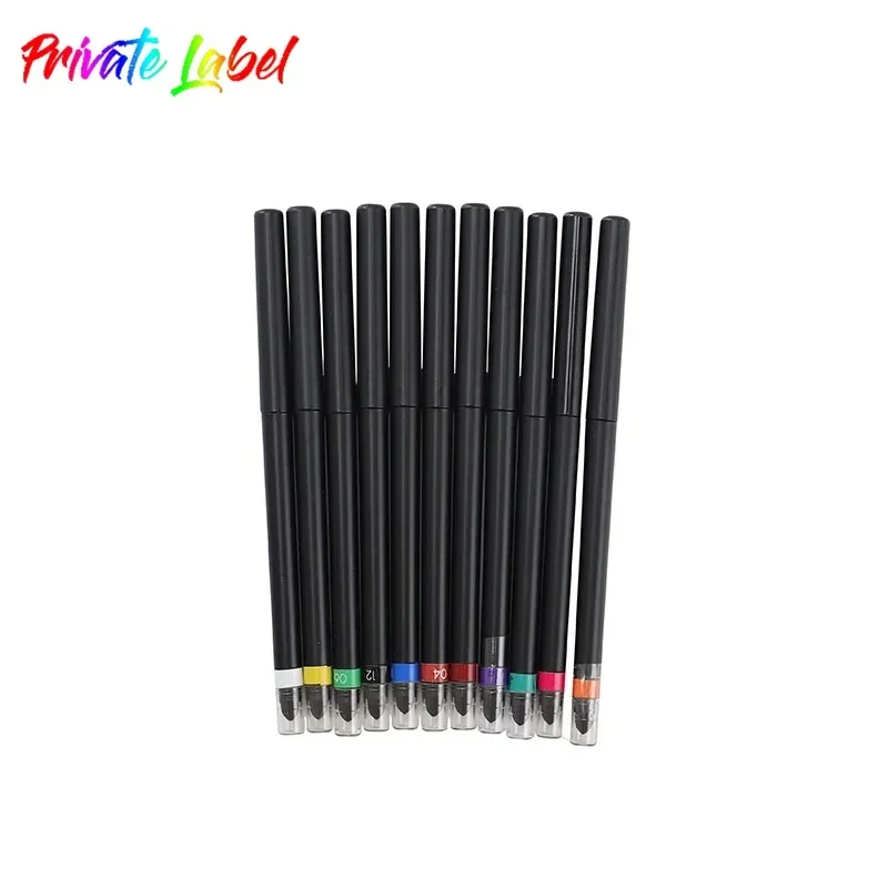 

Private Label 12colors Waterproof Eyeliner Smooth Portble Long Lasting Easy To Colored Pigment Professional Bulk Makeup Custom