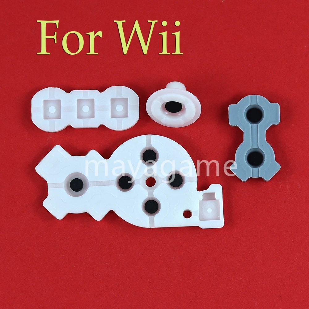 

200sets 4 in 1 Rubber Conductive Contact Button D-Pad Pads Repair For Nintendo Wii Right Controller