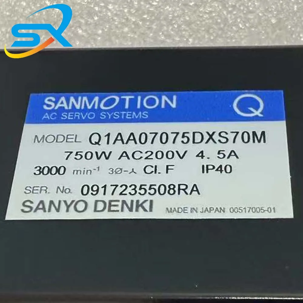 มอเตอร์เครื่องซันโย Q1AA07075DXS70M 750w สำหรับหุ่นยนต์ ให้ภาพถ่ายและวิดีโอ ภาพถ่าย การจัดส่ง การขายที่ตกลงกัน