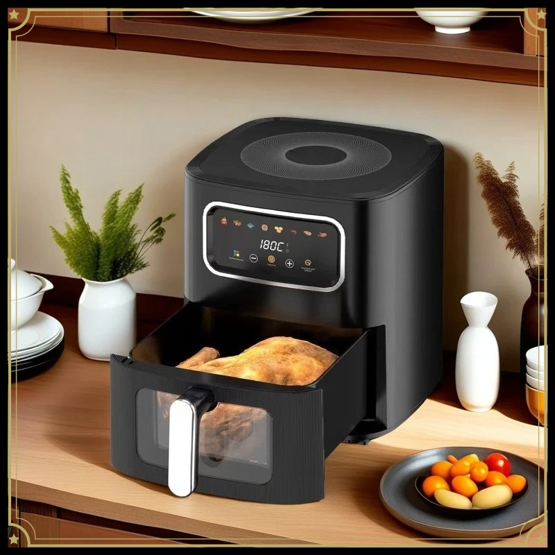 Visible Air Fryer, Household Multi-function Electric Fryer, Large Capacity Oil-free Cooking Pot for Making Fries