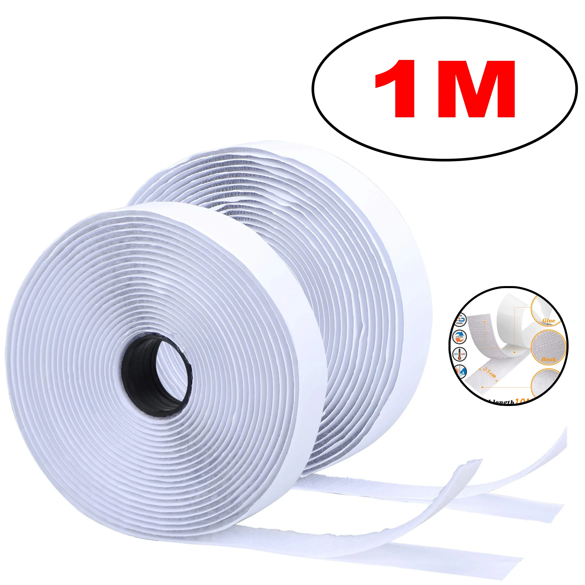 1-25m selbst klebende Touch Back Klett verschluss Haus DIY Magic Tap Auto Kleber starke Kleber Aufkleber Aufkleber Riemen