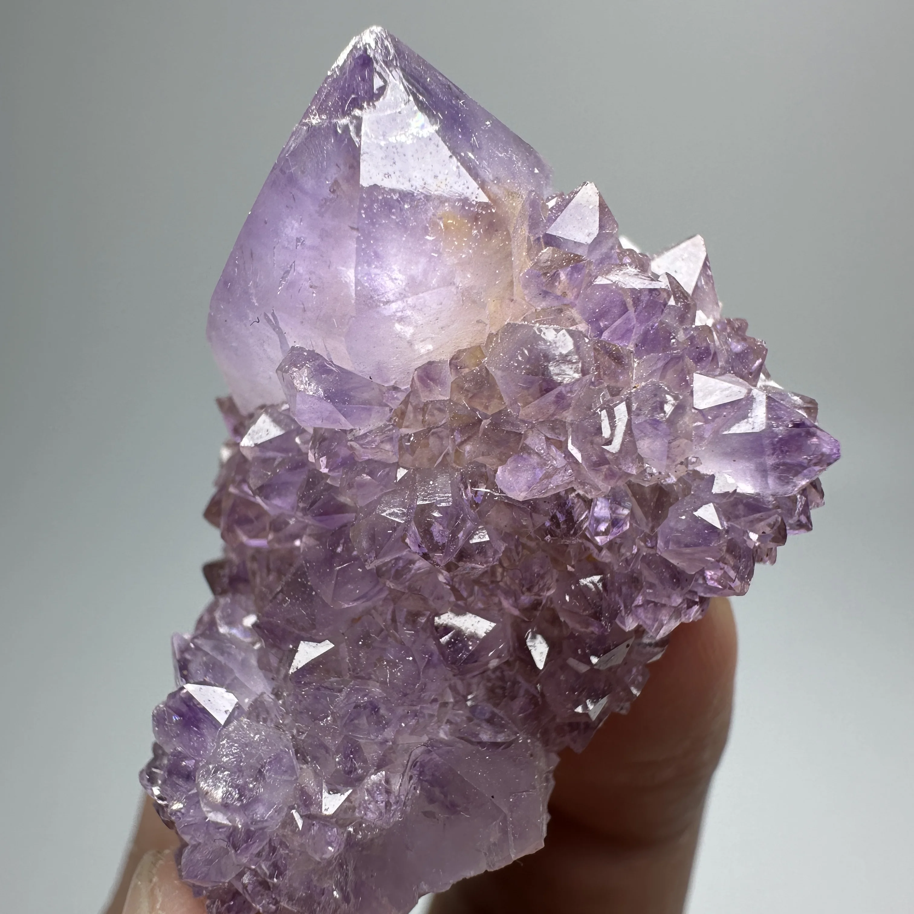 Natural Amethyst Cactus Quartz Spirit Quartz Cluster Rare Mineral Specimen Collection Healing Crystal Decoration