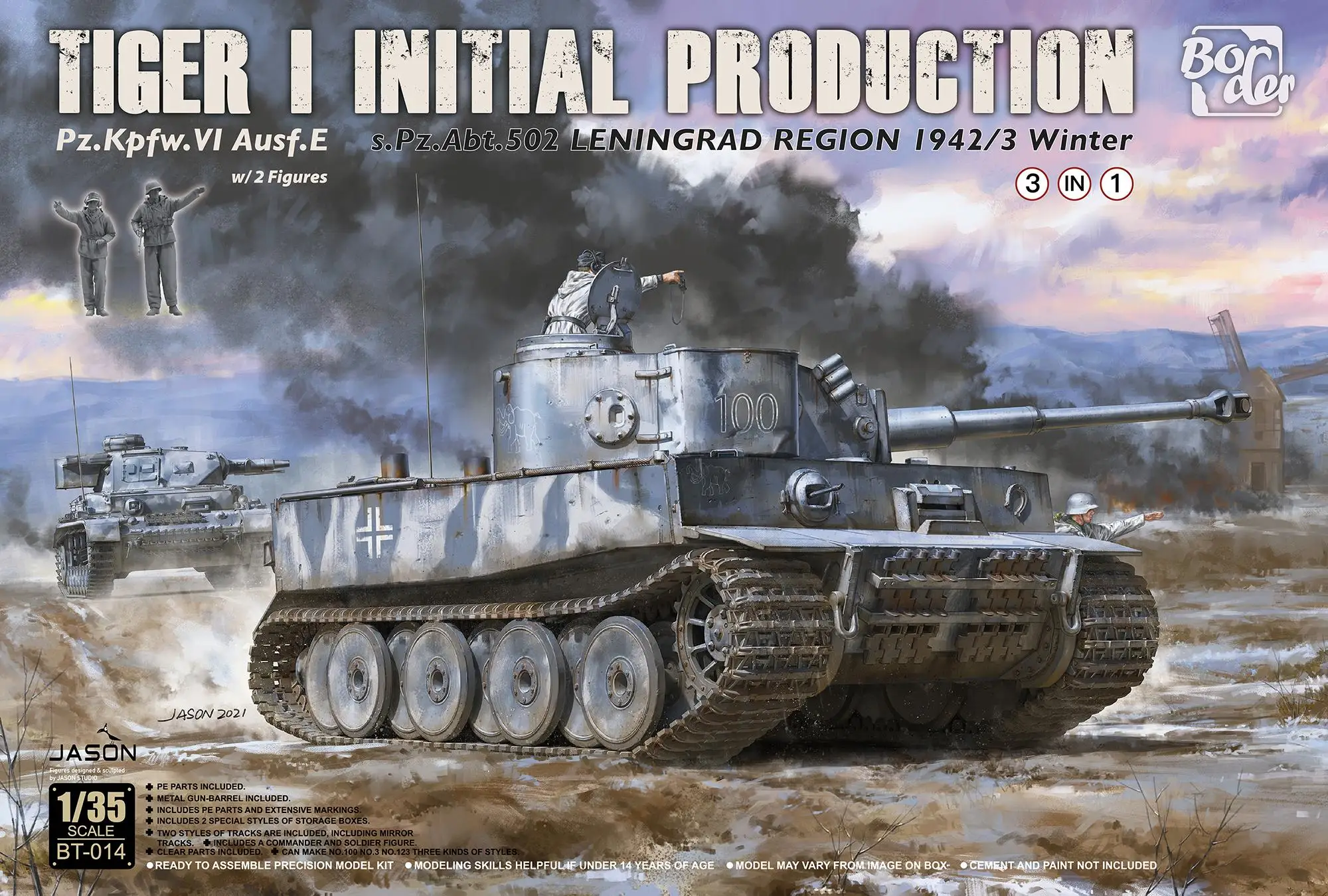 

Border BT-014 Tiger I Initial Production s.Pz.Abt.502 Leningrad Region 1942/43