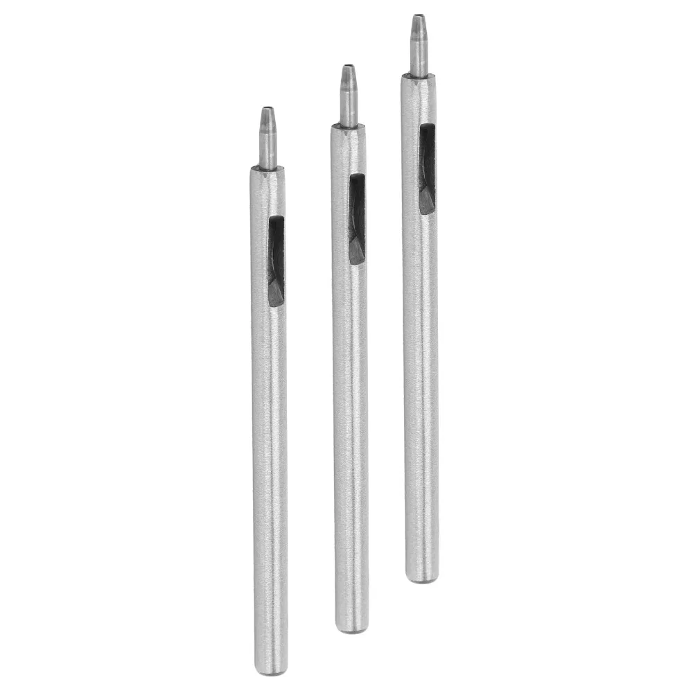 3pcs 1.5mm Hole Size Round Hole Puncher Hollow Round Design Straight Round Punch Leather Hole Punch Grommet Snap Rivet Setter