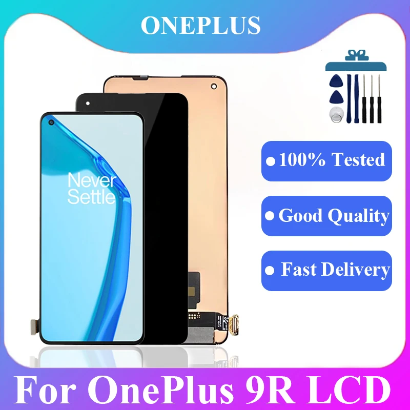 

AMOLED For OnePlus 9R LE2101 LE2100 LCD Display Touch Screen Digitizer For Oneplus 9r 1+9r lcd LE2101 LE2100 Screen