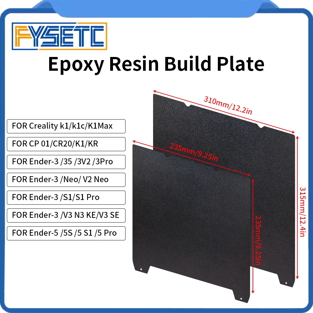 

Эпоксидная смола 235X235 мм 315X310 мм, объединительная пластина, высококачественная платформа для печати 3D-принтера для Creality K1 Max_Ender-3 V3/Plus