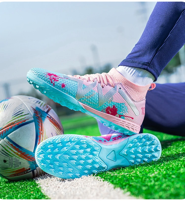 TF-Fußballschuhe für Erwachsene, verschleißfeste Gummisohle für Rasenplätze, leichte PU-Fußballschuhe für Herren, geeignet für Outdoor-Grasplätze. – Detail 11