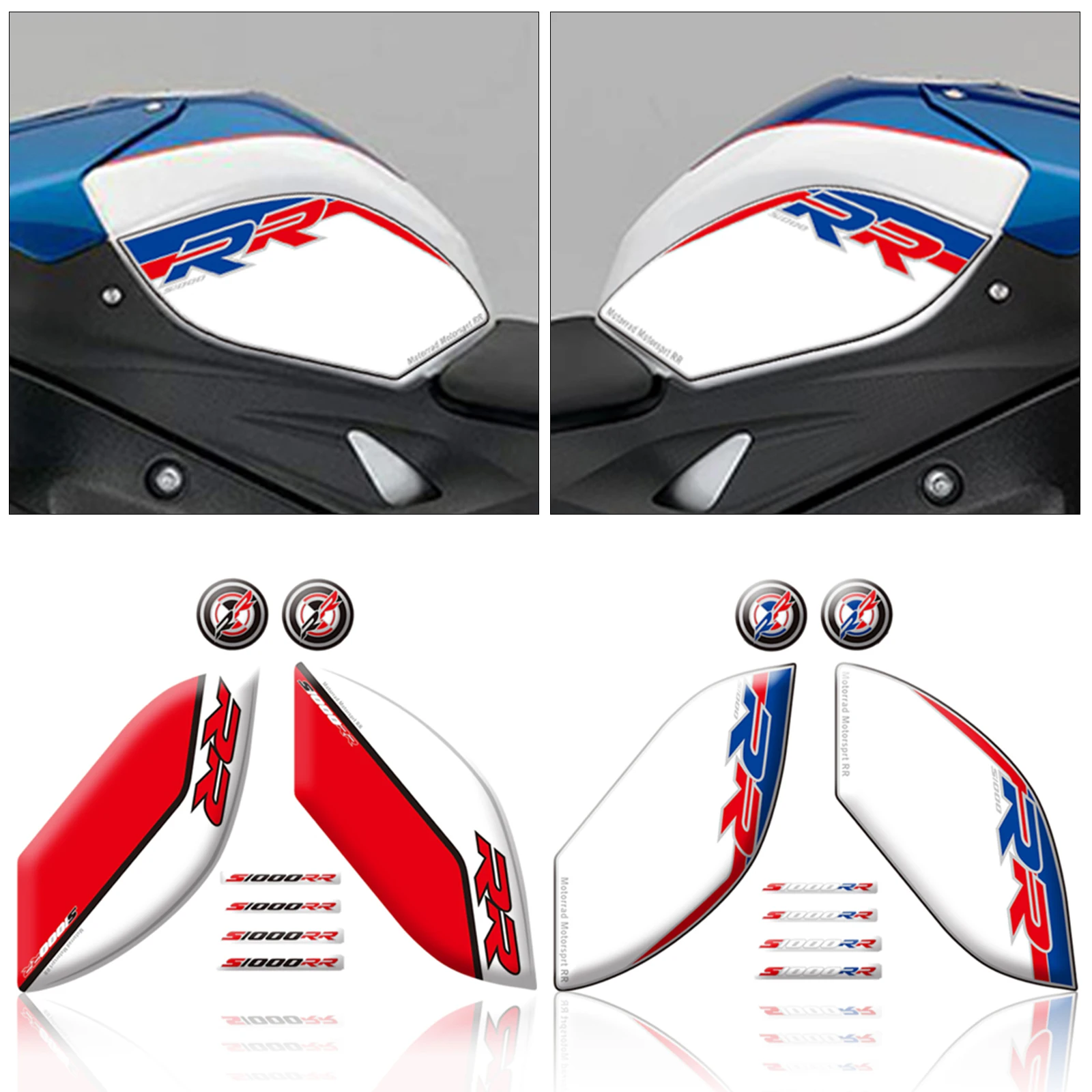 

For BMW S1000RR S 1000 RR 2015 2016 2017 2018 Motorcycle 3D Gel Protective Pads Knee Pad Tank Protector Paint Protection