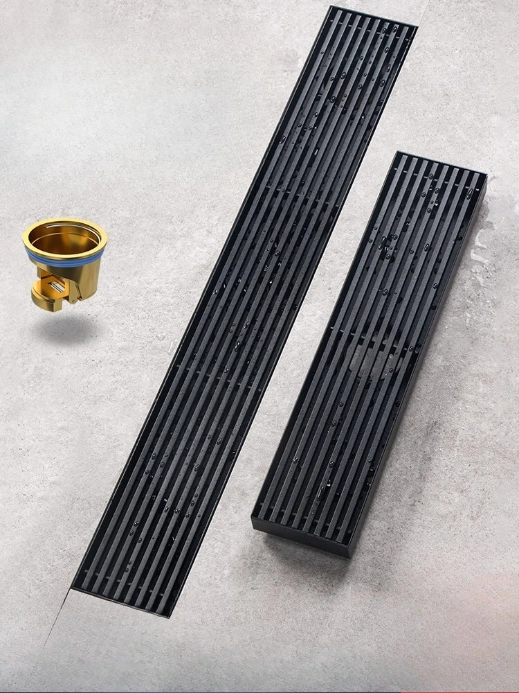 

304 stainless steel floor drain deodorizer shower room bathroom rectangular strip