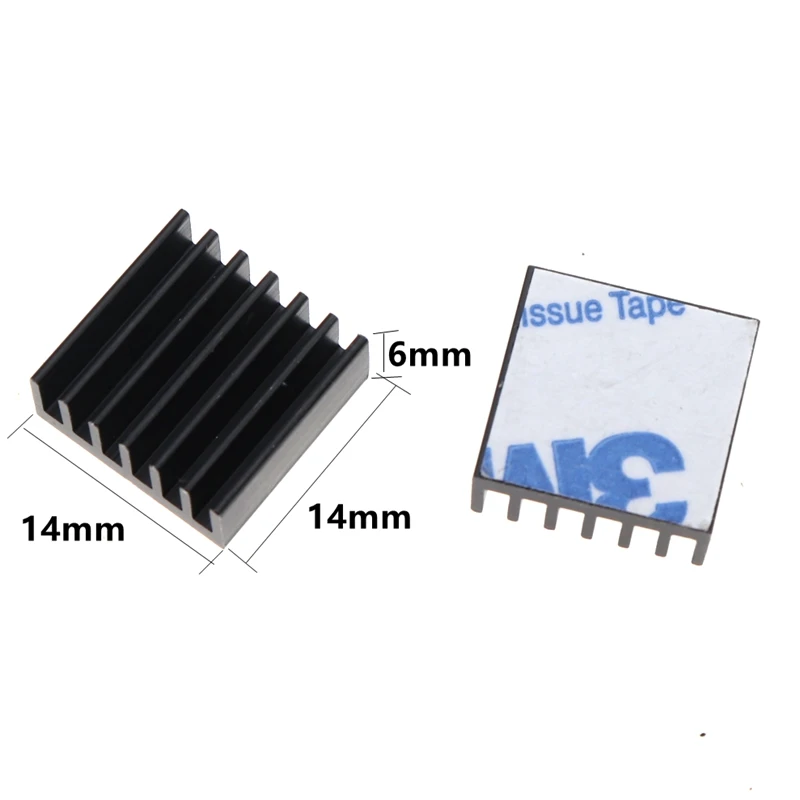 10pcs Aluminum Computer Cooler Radiator Heatsink 14x14x6mm Heat sink for Electronic Chip Heat 14x20x6mm Cooling Pads With Tape image 3