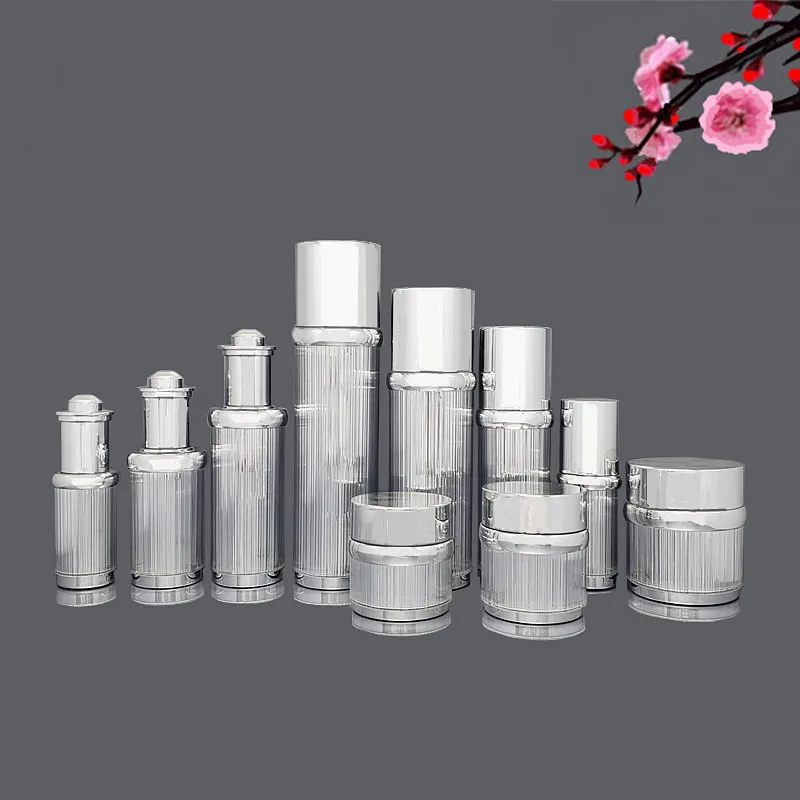 

15/30/50g 30/50/100/120ml Empty Cream Jar Acrylic Makeup Cans Spray Lotion Pump Bottle Airless Refillable Pot Cosmetic Container