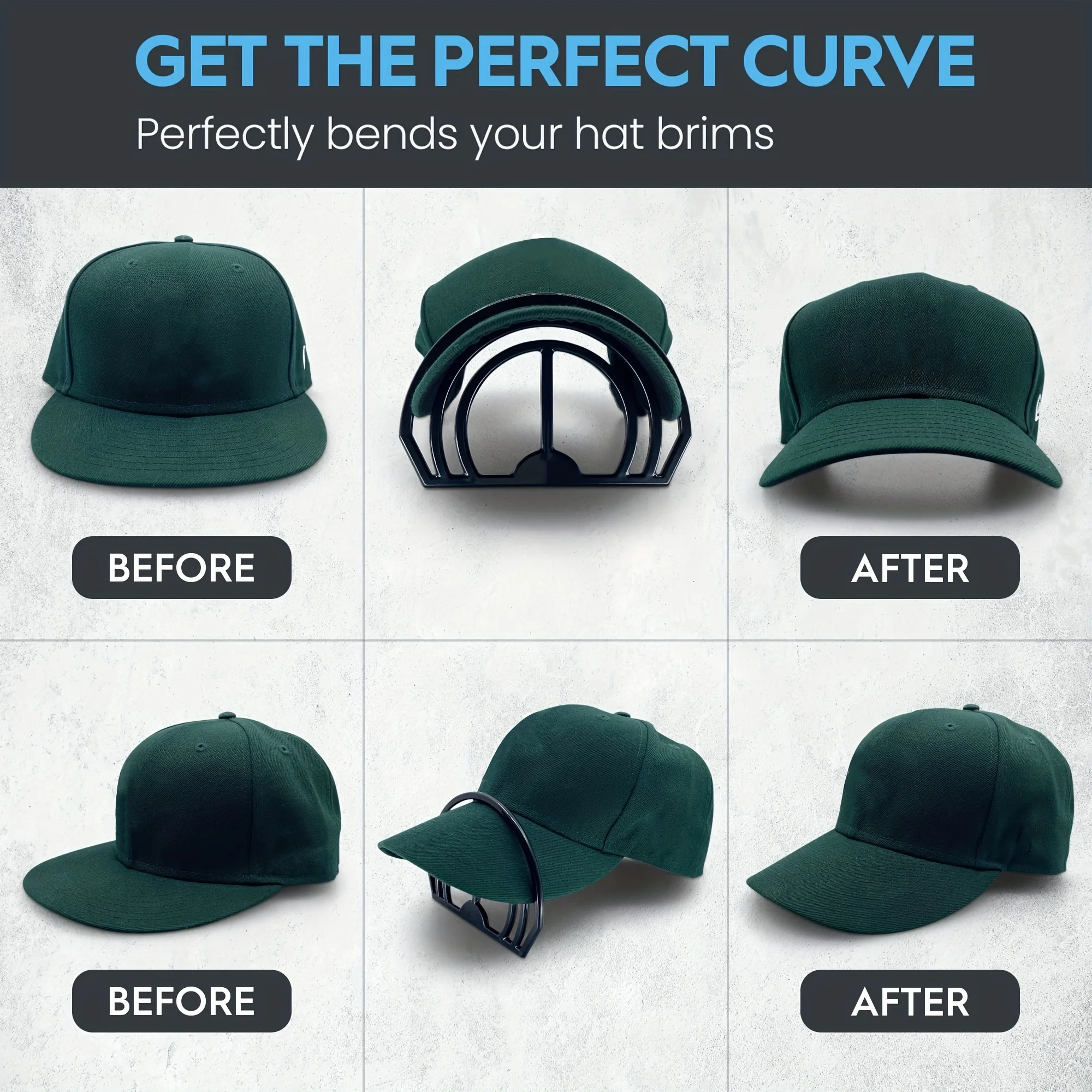 Brim Bender-Perfect Hat Bending Band with Optional Steam-Convenient Brim Shaper Design with Dual Option Bill Bender Slots view 6