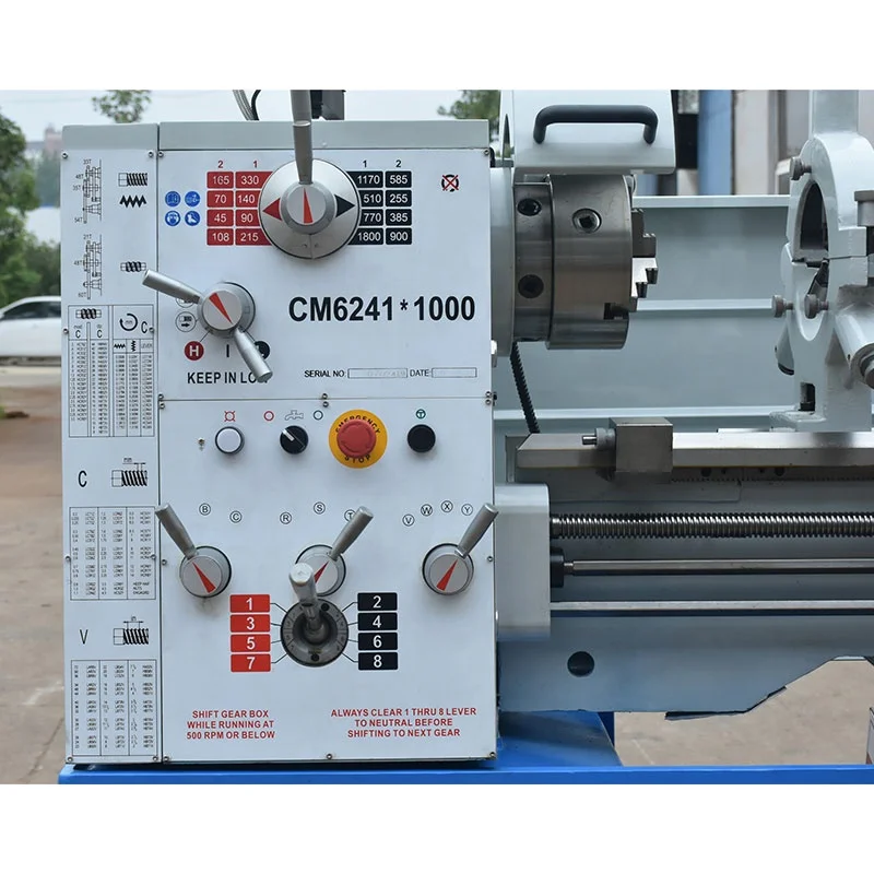 CM6241 410mm Gap Bed Lathe Machining Manual Metal Turning Mechanical Lathe Machine