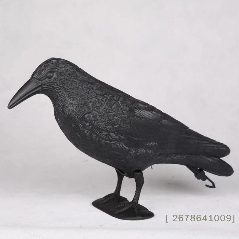 ⚑Realistic Black Raven Crow Bird Repellent Pigeon Scarer Scary Fake For Garden Outdoor Farm Pest Control