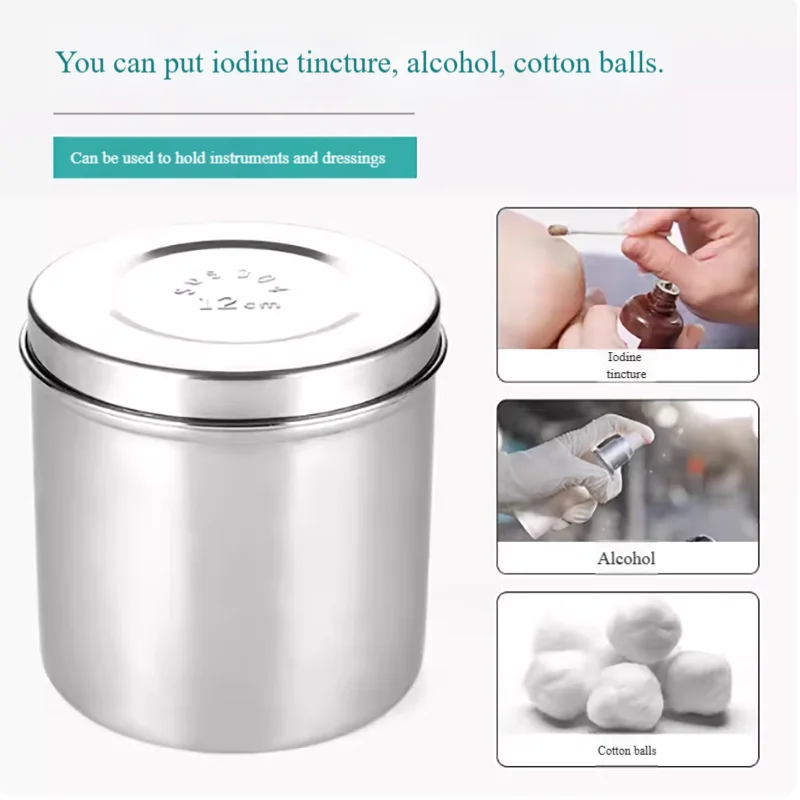 Balde de esterilização caixa de esterilização laboratório de aço inoxidável tanque de medicina balde de esterilização engrossado laboratório