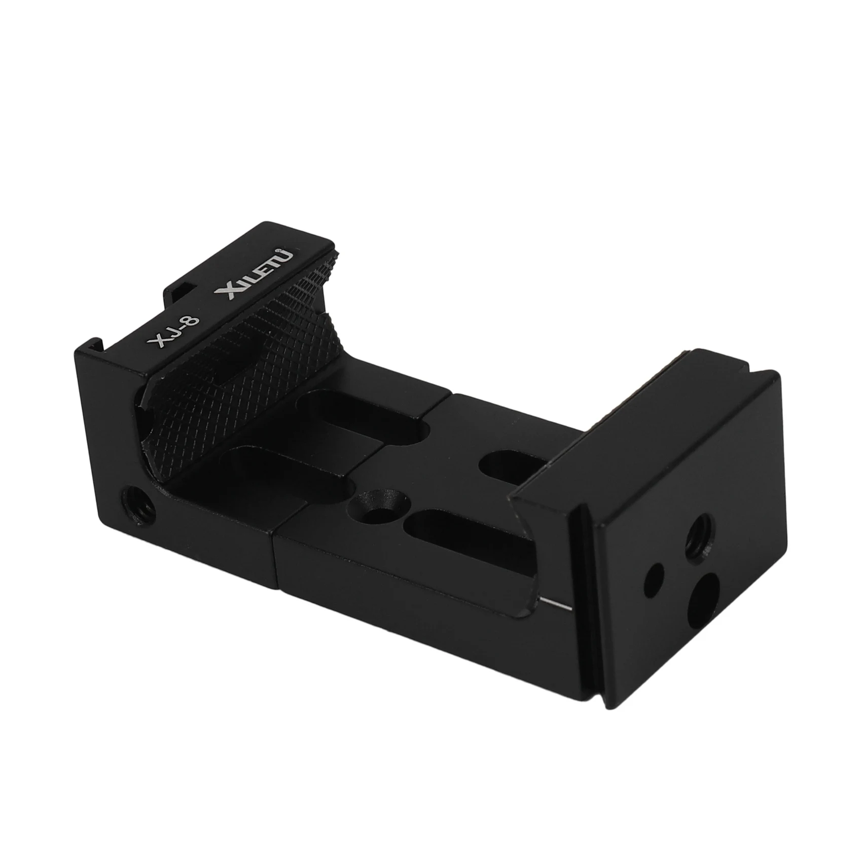 XILETU-suporte de cabeça tripé, suporte do telefone móvel, clipe para telefone, lanterna, micro-telefone com nível de espírito, montagem sapata fria, XJ-8