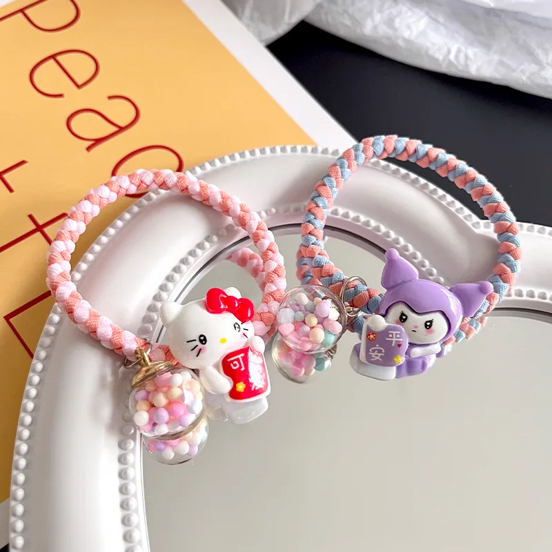 

Sanrio Hello Kitty Kawaii Anime Children Hair Accessories Cute Sweet My Melody Cinnamoroll Cartoon Hair Tie Lovely Gifts Girls