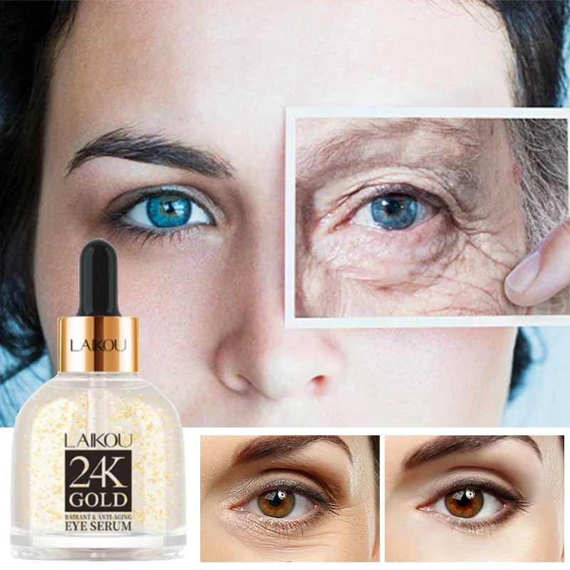 

24K Golden Eye Essence Anti Wrinkle Reduce wrinkles Aging Firming Moisturizing Skin Deeply Improve Dryness Around Eyes Care