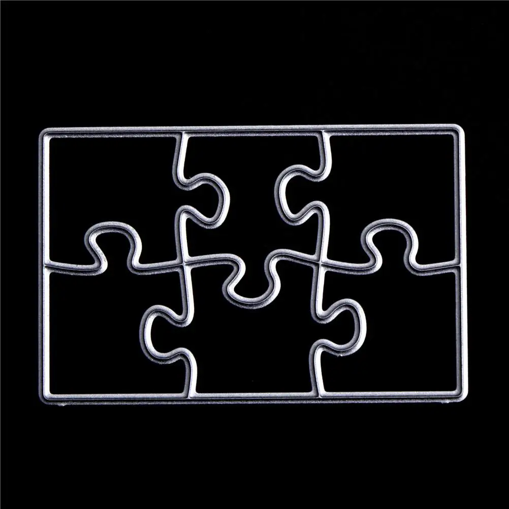 Metal Cutting Dies DIY Scrapbooking Puzzle Embossing Dies Customized Cut Stencils La coupe meurt des pochoirs 6.5*4.2cm