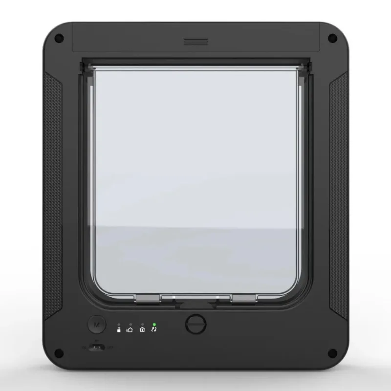 Electronic Induction Dog Cat Door Automatic Smart Pet Safe Door Cat Flap with Microchip Sensor Controllable Direction Cat