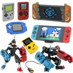 MOC Retro Controller Machine Idea Bricks Model Mini Handheld Games Console Building Blocks Set DIY Boys Kid Puzzle Toys Gift