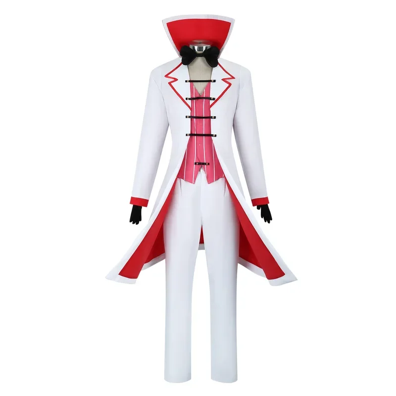 Lucifer morningstar cosplay anime hazbin hotel cosplay kostüme hazbin lucifer weißer anzug halloween party erwachsene männer kostüm