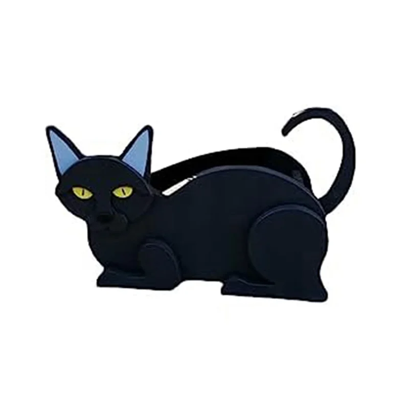 MAKE-플랜트 포트 캣 플랜터 화분 실내/실외 식물용 고양이 화분 정원용 애완동물 애호가 선물용 블랙 C