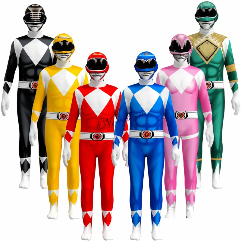 

Костюм Power Samurai Sentai Shinkenger Rangers для взрослых и детей, супергерой, косплей, Хэллоуин, день рождения, комбинезон