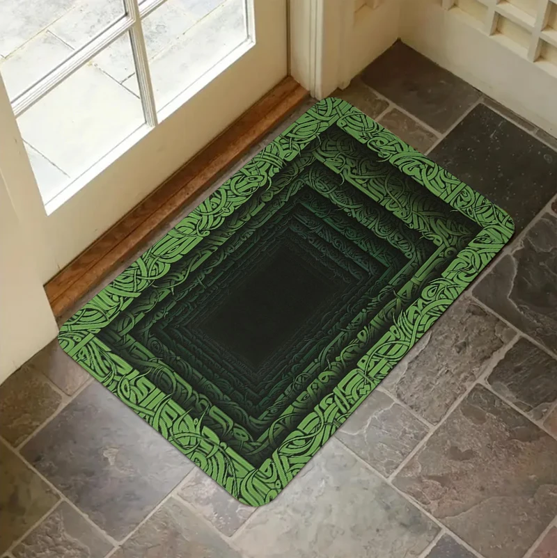 Knot Visual Illusion Doormat Carpet Rug Infinite Hole Effect Home Decoration Non-Slip Entryway Bedroom Kitchen Floor Mat