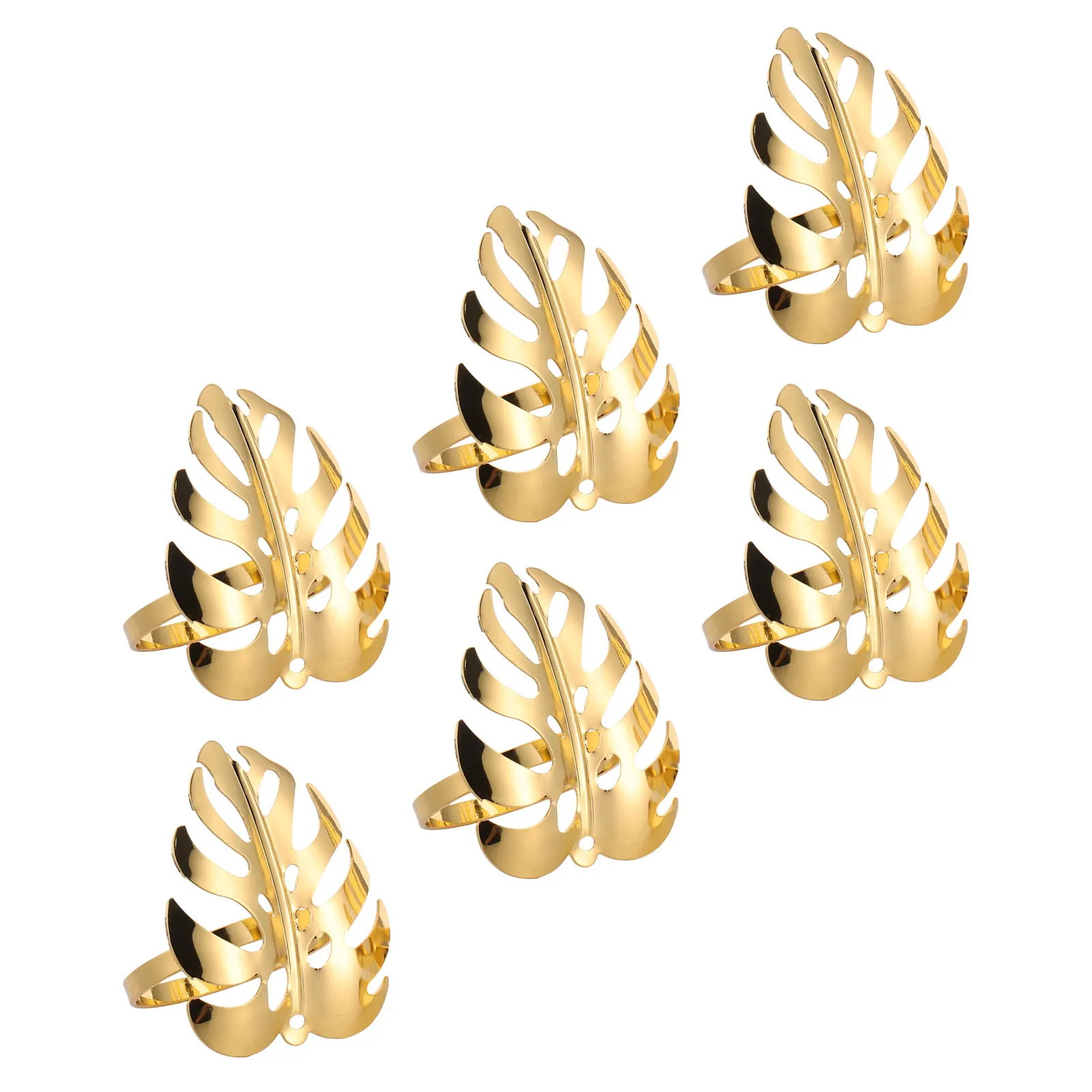 

Alloy Napkin Rings Farmhouse Decorative Holders for Tabletop Pretty Banquet Party Wedding Christmas Reusable Shine