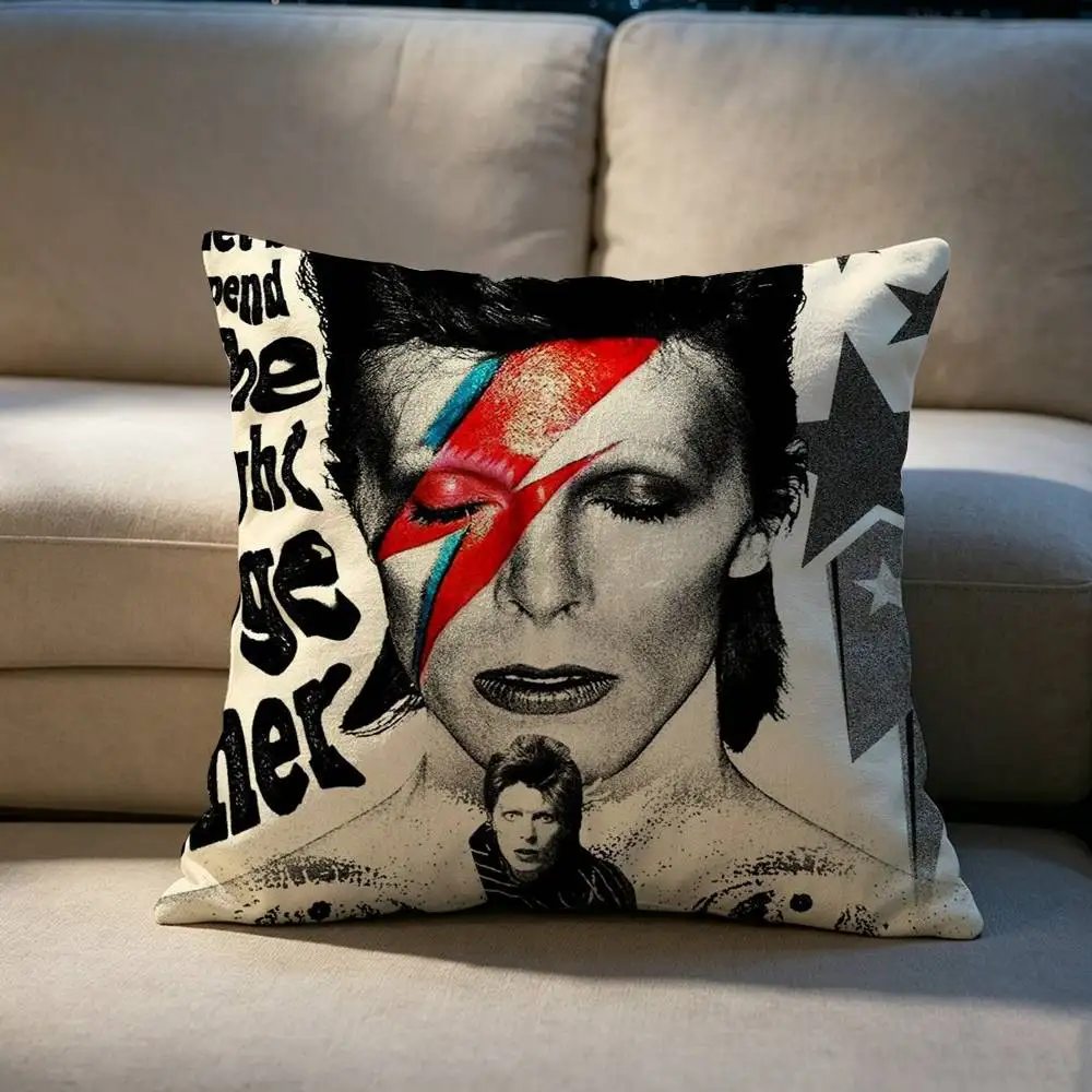 David Bowie Glam Rock  Pillow cover gift High definition digital printing,Surprise  vivid pattern Household.