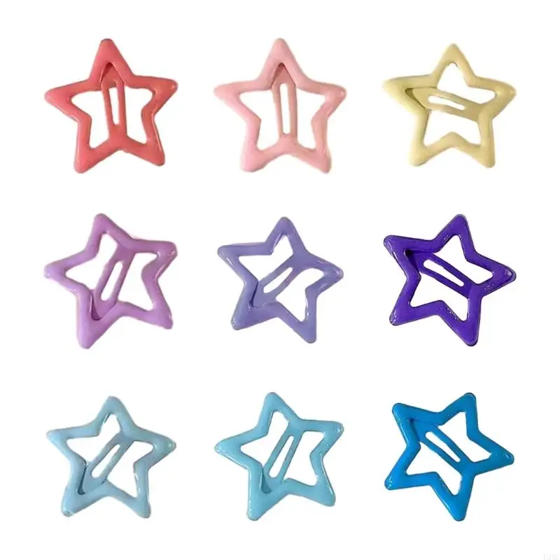 

L5YC Ins-style Girls Hairclip Five-point Star Hairpins Mini Star Clip Hair Barrettes Side Clip Mini Hair Clip