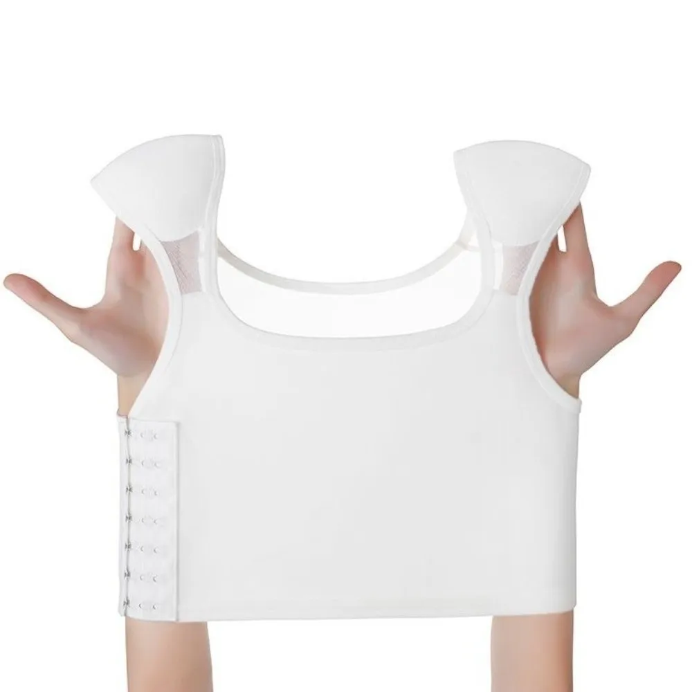 Flat Breast Binder Bustier Right-angle Shoulder Underwear Sleeveless Bottoming Shirt Vest Crop Tops Bra Tank Top Invisible