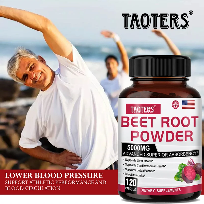 مستخلص بيترو العضوي - 3000 ملجم، يعزز الطاقة، ودعم ضغط الدم، والدورة الدموية الصحية وصحة القلب، 120 كبسولة