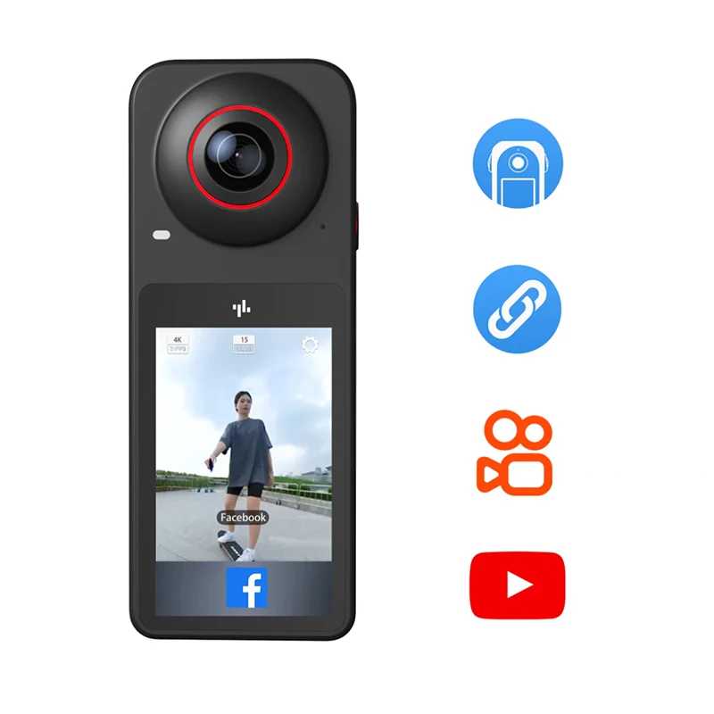 PilotPano 5.7K 360 AI Cam era RTS Labpano Anti-shake Waterproof Live Cycling Street View Endurance Motion Panoramic Cam era