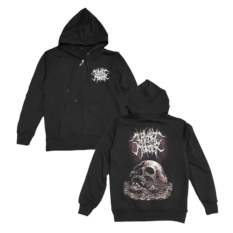 

Thy Art Is Murder Heavy Metal Skull Printed Hoodies Mens Hip Hop Winter Warm Fleece Zipper Hoodie Streetwear Zip-up Hoody Tops