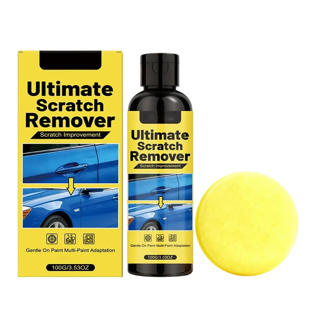 Cera para Remoção de Arranhões de Carro (1/2/3 Peças), Removedor de Arranhões para Veículos, Kit de Reparo de Arranhões Profundos na Pintura Automotiva com Esponja