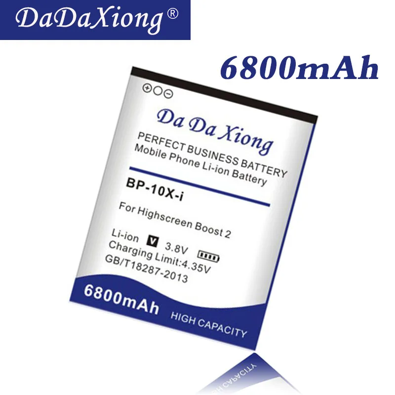 DaDaXiong 6800mAh BP-10X-i For Highscreen Boost 2 II Innos D10 D10F Smart Phone Battery