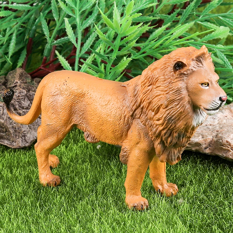 Oenux แอฟริกันสัตว์ป่า Lion Tiger Yak Antelope จระเข้ ZEBRA Black Panther ตุ๊กตาตกแต่งบ้านของเล่นเด็กของขวัญ