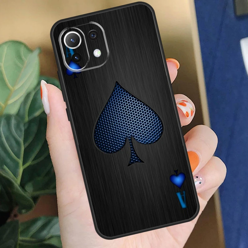 Ace of Spades Poker Case For POCO F5 X3 X5 Pro F4 X4 F3 C65 M5s Cover For Xiaomi 13T 14 Pro 11T 12T 12 13 Lite