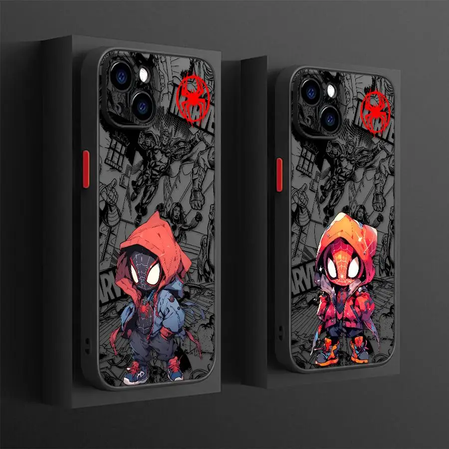 

Case for iPhone 17 Pro Max 12 14 11 XS XR 17e 7 8 SE Air 15 13 Mini 16 Plus Back Phone Cover Marvel Cartoon Spider-Man