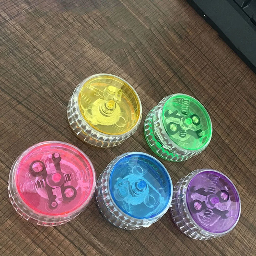 

15pcs Flashing Yoyo Ball Luminous Yo Yos Glow In Dark Elastic Wear-Resistant Glossy Surface Fun Indoor Outdoor Activity Party