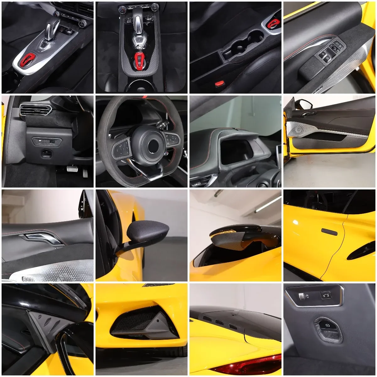 

For Lotus Emira 21-23 Real Carbon Fiber Matt Car Dashboard Console Gear Shift Glass Lift Panel Decoration Cover Car Accessories