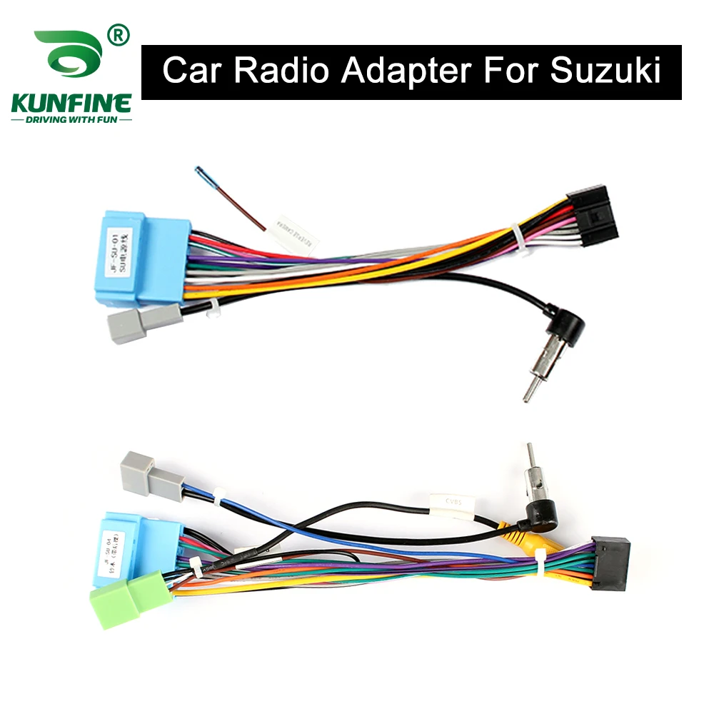 Car Android Player 2Din Stereo Radio Adapter Power Connector MP5 Player Power Cable Accessories For Suzuki